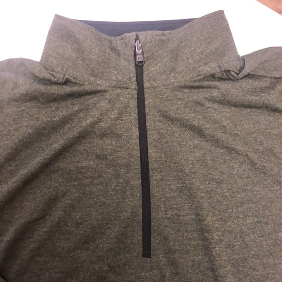 Under Armour Men's Threadborne 1/2 Zip Green Black Light Weight Pull over - Picture 8 of 12